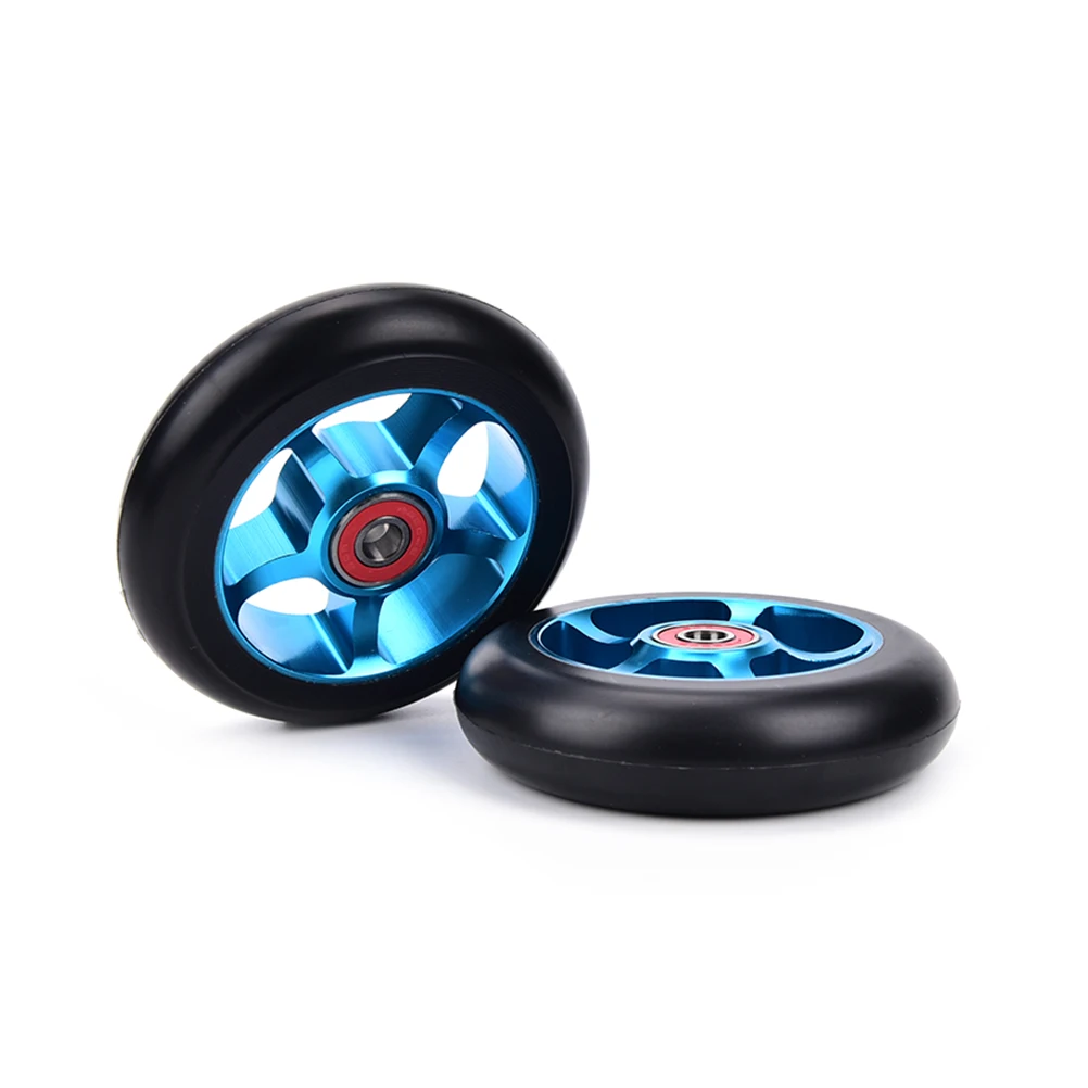 

2PCS Multicolor Select High Quality PU Scooter Wheels Wearproof Wheels 100mm Electrical Scooter Parts Accessory