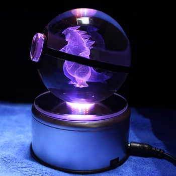 

Tyrantitar Crystal Pokeball Transparent Glass Ball Cartoon Animals Design Inside Action Figures Toys for Decorative Gift