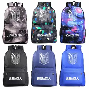 

Fashion Anime Attack on Titan Boy Girl School bag Women Bagpack Teenagers Schoolbags Men Children Student Backpacks
