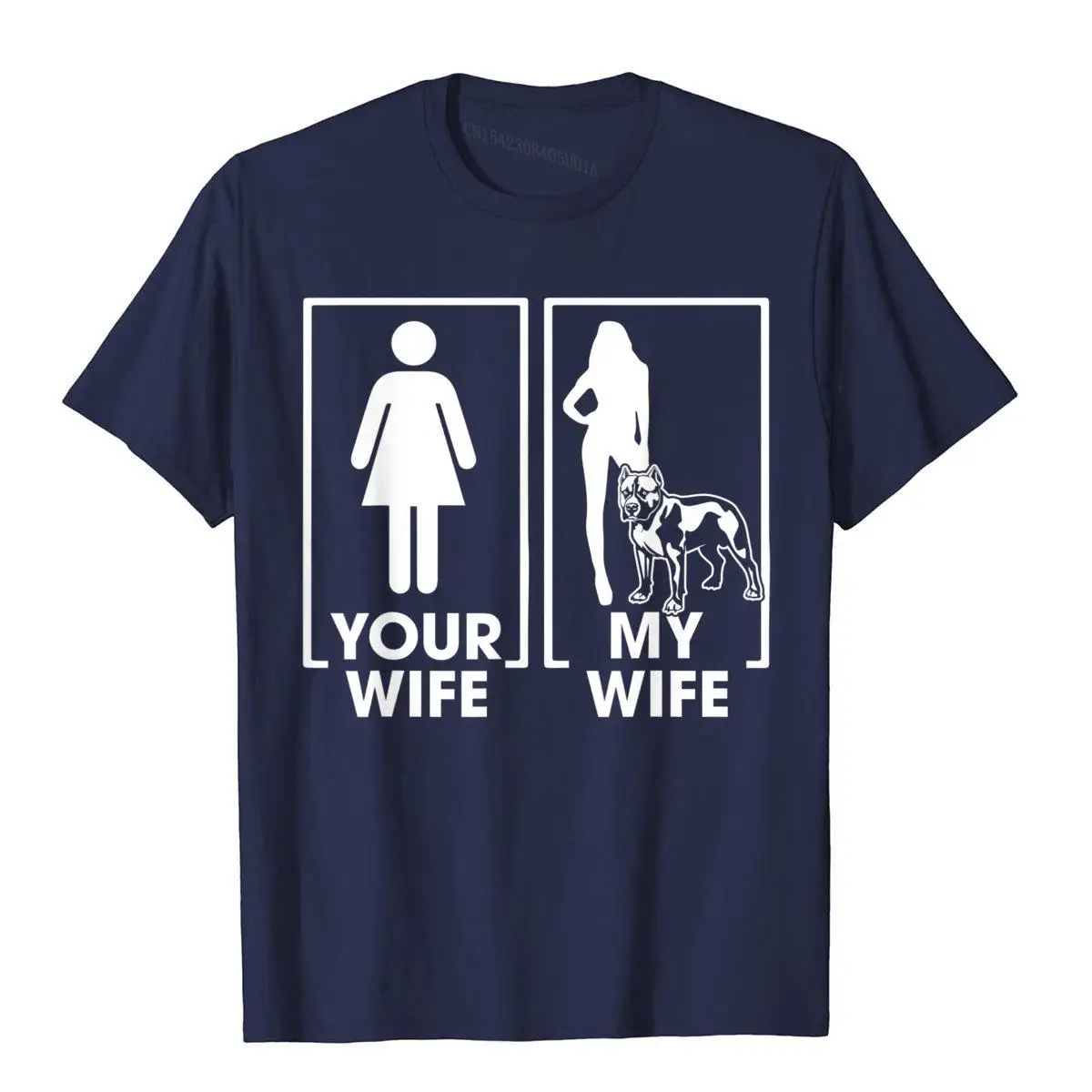 Your Wife My Wife Pitbull Shirt Funny Pitbull Lover Shirt__B5865navy