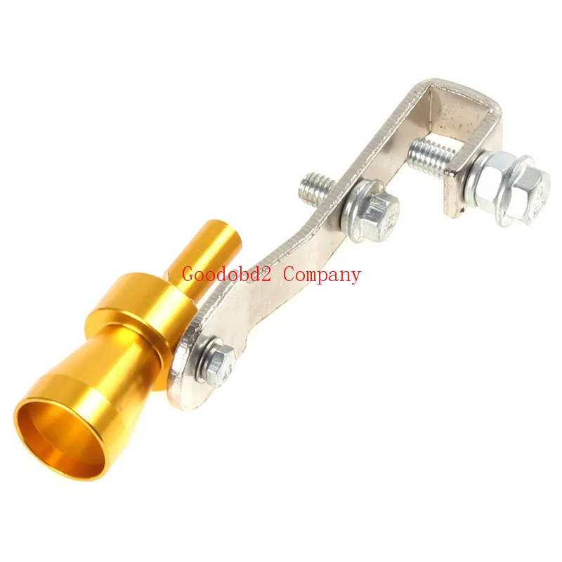 

Gold Universal Car Turbo Sound Whistle Muffler Exhaust Pipe Auto Blow-off Valve Simulator S Size