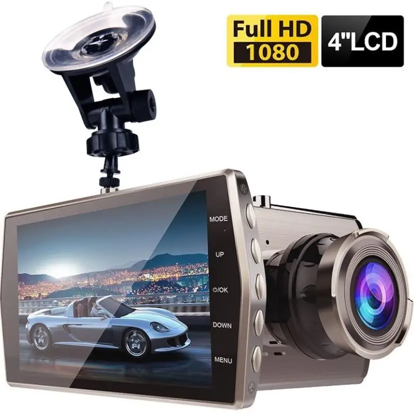 

NEW Style J15 sucker 1080P HD driving recorder 4" IPS Front+Rear Night Vision Video Recorder G-sensor Parking Monitor dashcam