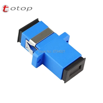 

50/100/200/500Pcs SC UPC Adapter Connector Simplex Single mode Plastic SM Fiber Optic Adapter 0.3dB, Free Shipping