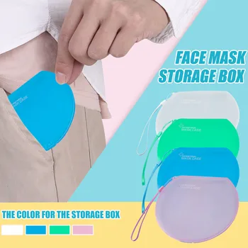 

4pc Mask Storage Box Portable Face Mask Storage Bag Inner Masks Case Face Shield Mascarillas Holder Reusable Washable Mondkapjes