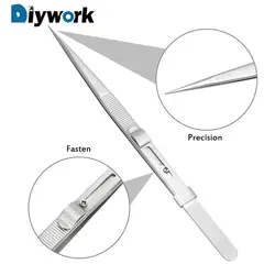 DIYWORK мм 165 мм антистатические для ювелирных электронных компонентов держать плотно регулируемый слайд замок пинцет точность