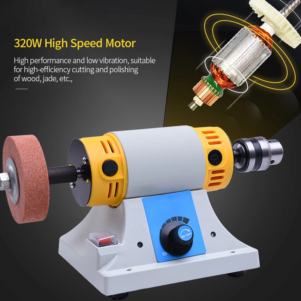 

Grinder Polishing Machine Mini TM Table Lathe Polishing Polish Motor Jewelry Car Polisher Rotary Burnishing Grinding Cleaning