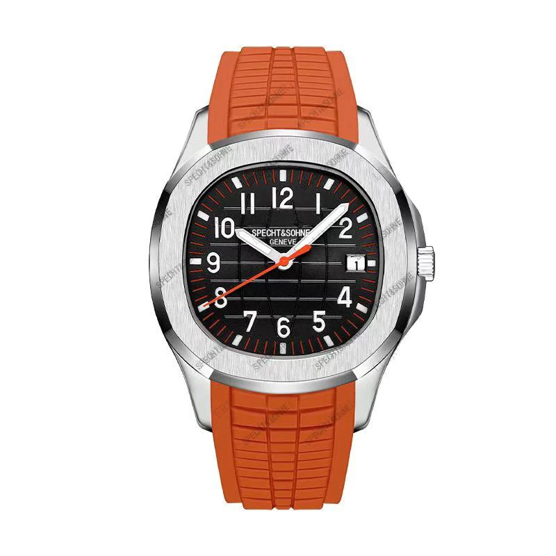 New Luxury Brand Mens Automatic Watches Green Rubber Military Clocks Mechanical Watch Stainless Steel Sports Watch Reloj Hombre