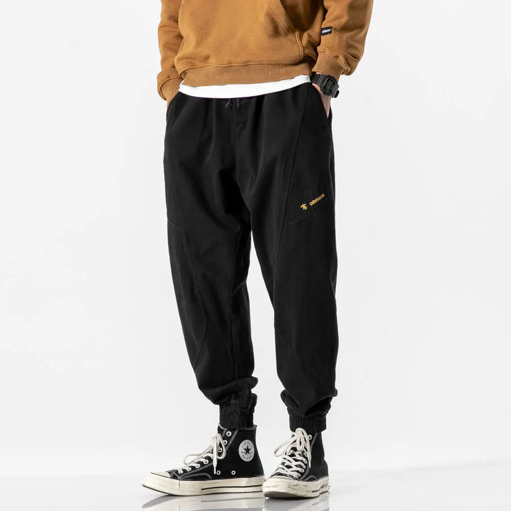 

Wu Navigation Japanese-style Popular Brand Drawstring Bib Overall Men's Loose-Fit Autumn Hiphop Ankle Banded Pants Casual Straig