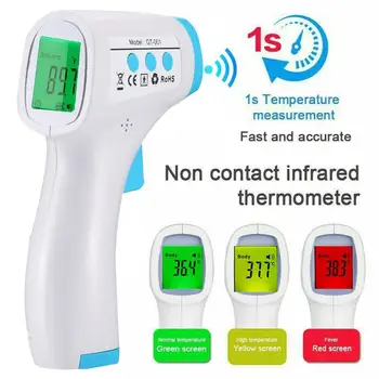 

Infrared Forehead Digital Thermometer Gun IR Laser Non Contact Body Thermometer 3 Color Backlight Display for Baby Adults Indoor
