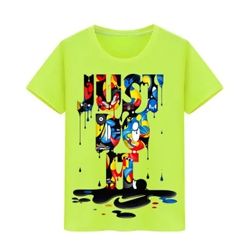 

Boy Girl cotton Tshirt 3-11 year hop hip top tee Children Skateboard Teeshirts Kid T-shirt Just Do graffit printed T Shirt