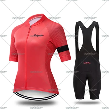 

Women Jersey Set Fashion Short Sleeve Cycling Clothing Summer Bib Shorts 9d Gel Padded Lady Bike Casual Breathable Suit