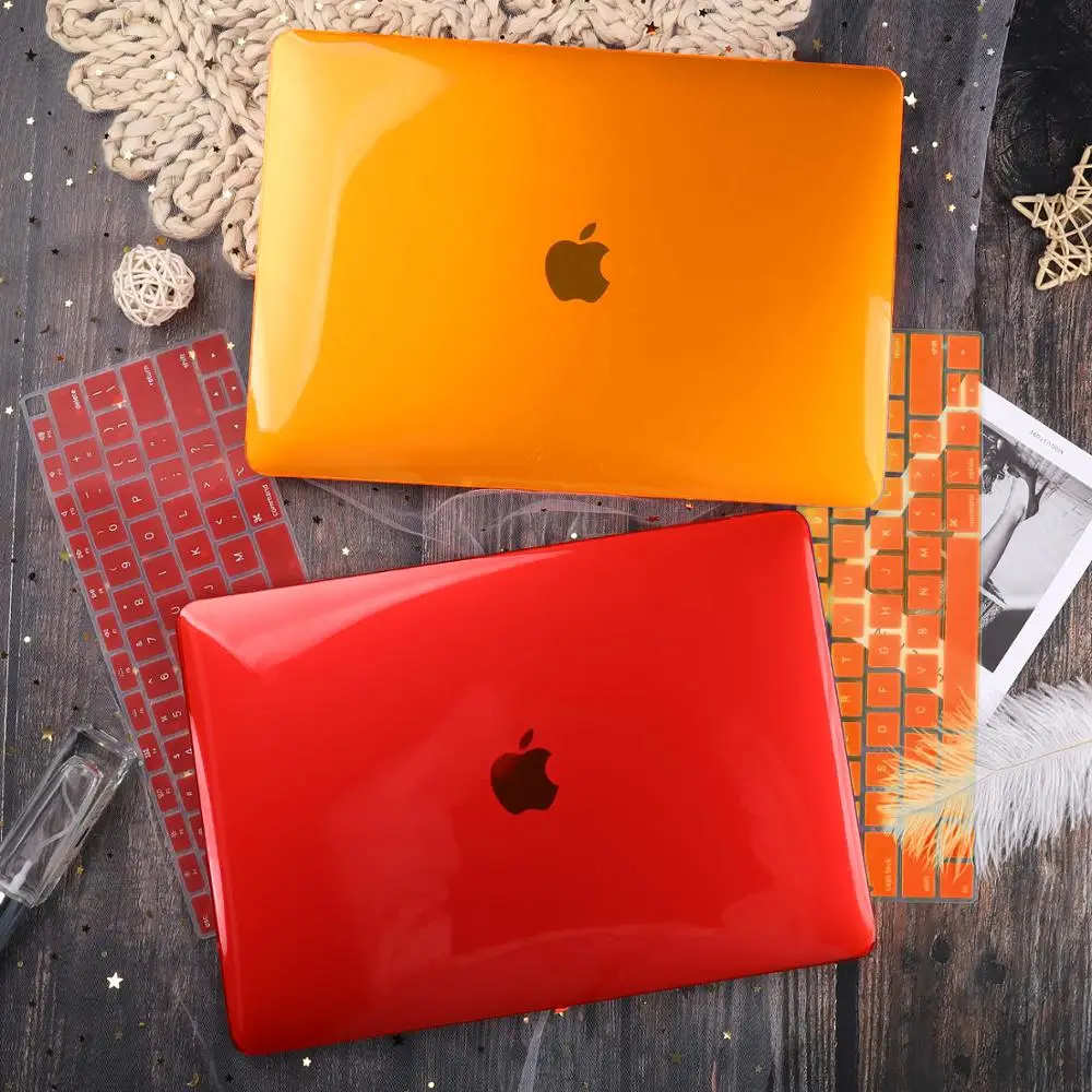 Прозрачный чехол для Macbook Air Pro Retina 11 12 13 15 дюймов сумка ноутбука с сенсорной