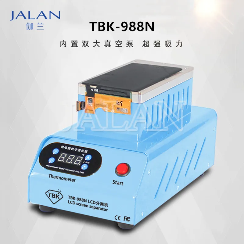 tbk-分離機988n7インチlcd区切り記号接着剤ガラス抽出機携帯電話修理用優れた吸引