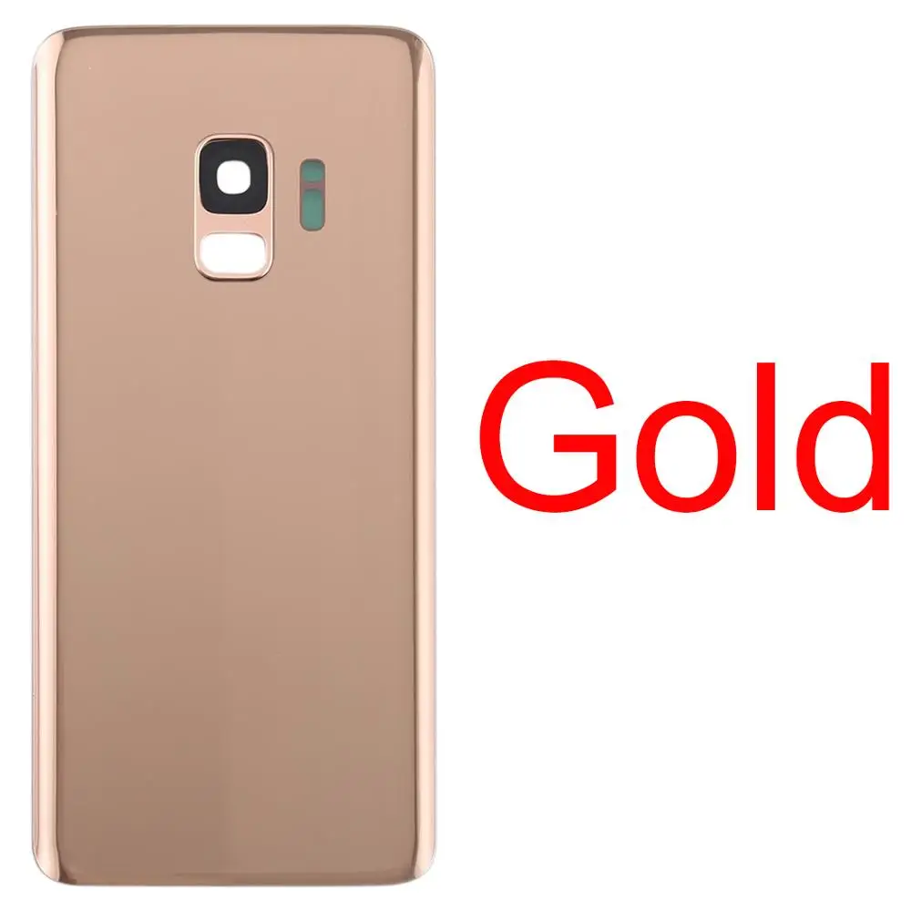 Для samsung Galaxy S9/S10+ Задняя Батарея крышка с Камера объектив для samsung Galaxy S9/S10+ Задняя Стекло чехол - Цвет: S9(Gold)