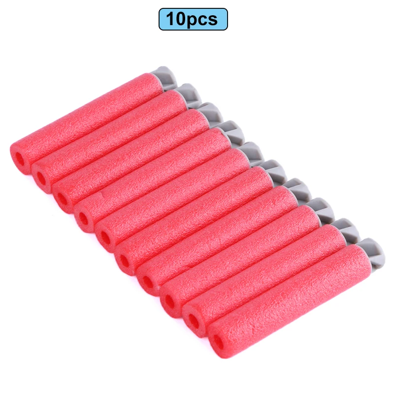 10pcs red 100 шт для пуль Nerf EVA Мягкая полая головка 7,2 см заправка пули дротики для Nerf аксессуары для игрушечного пистолета для Nerf бластеров - Цвет: 10pcs red