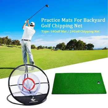 

Beginners Practice Mats Indoor Outdoor Foldable Playground Gift Portable Golf Chipping Net Training Aids Tool Pitching Cages