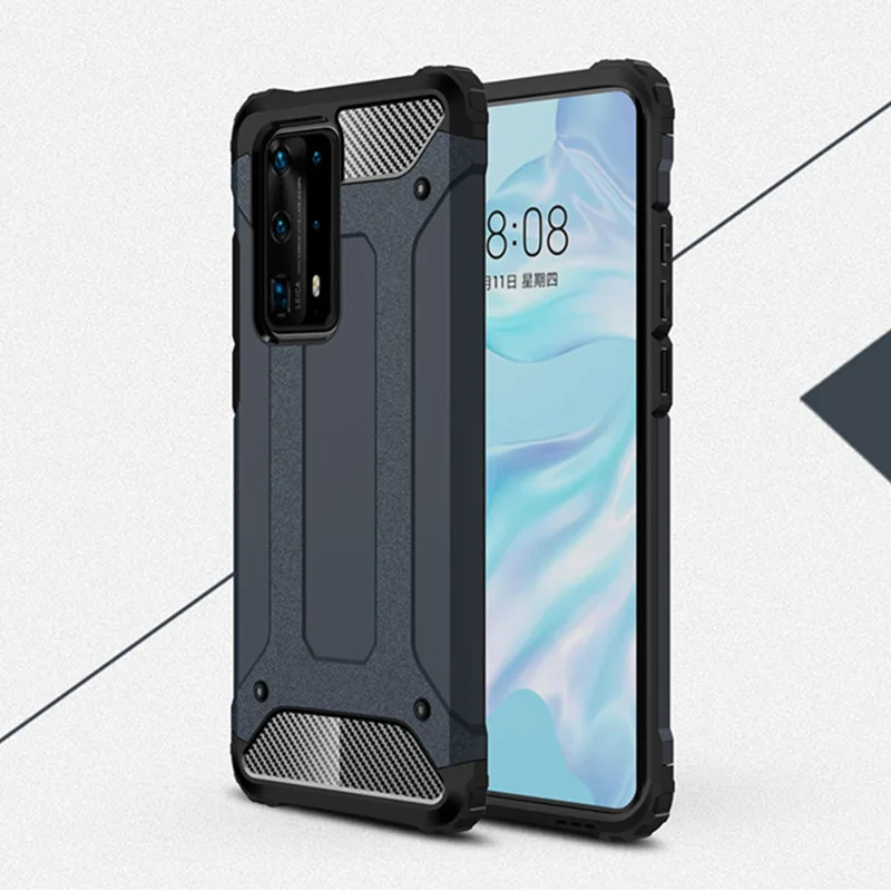 Защитный чехол для телефона Huawei P40 Pro Plus из ТПУ и ПК защитный бампер + Funda 6 58'' |