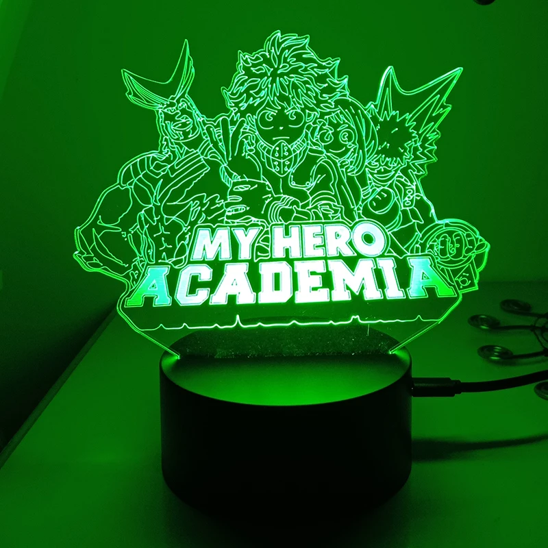 My Hero Academia boku no Midoriy Izuku 3d led lamp bedhome manga ninght lights anime figure room decor lampara noche dormitorio bathroom night light