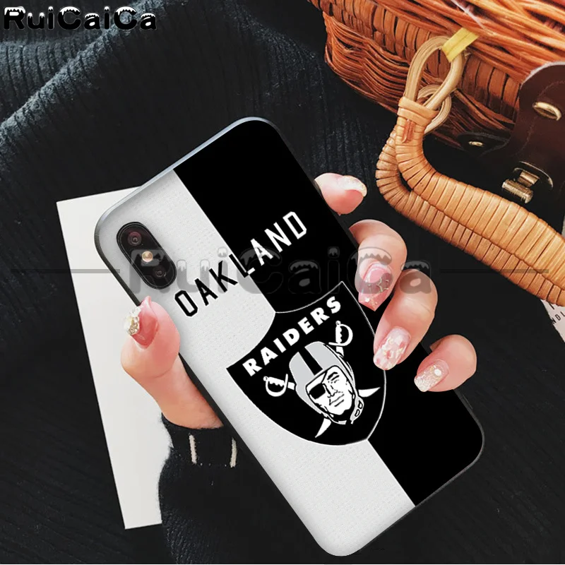 RuiCaiCa Oakland Raiders покупателей высокое качество чехол для iPhone X XS MAX, 6, 6 S, 7, 7 plus, 8, 8 Plus, 5 5S XR 11 11pro
