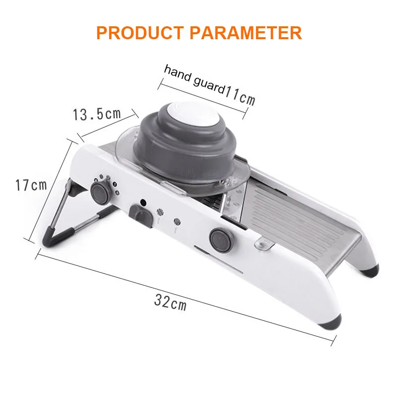 Ручная овощерезка FDA многофункциональная Терка с регулируемыми лезвиями из