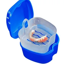 Ящик для хранения удобный Протез для ванной чехол Стоматологическая ложная коробка для хранения зубов с подвесным сетчатым контейнером