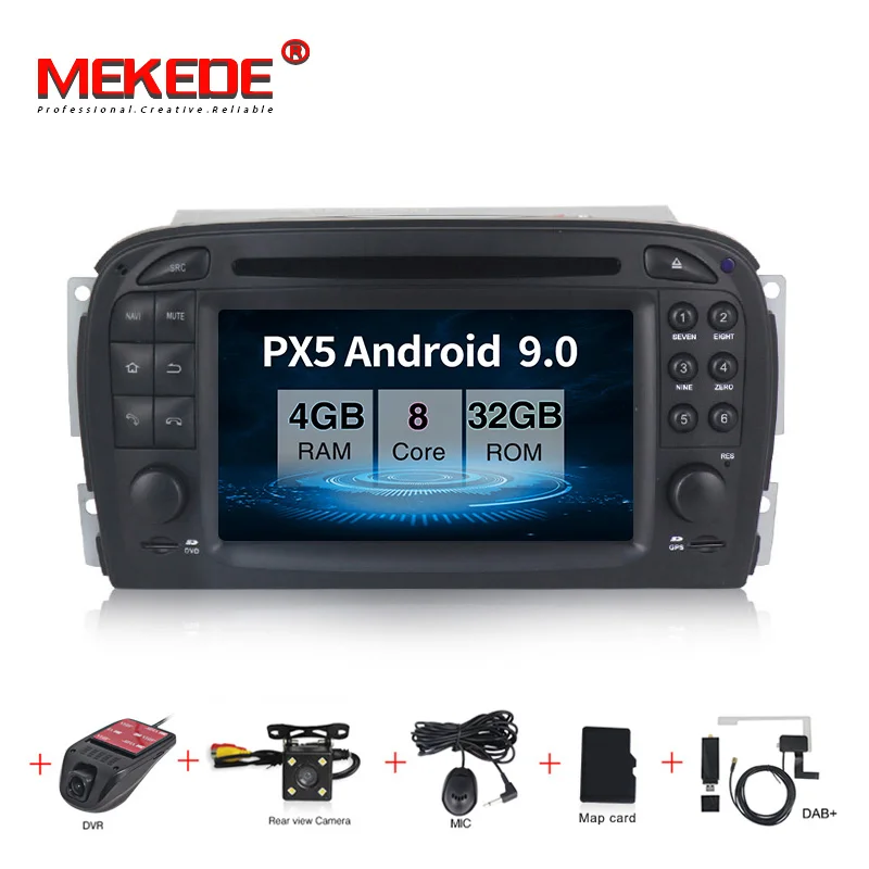 Best MEKEDE PX5 4+32G  android 9.0 car dvd gps navigation player For Mercedes Benz SL-Class SL350  car radio Multimedia stereo 8 core 0