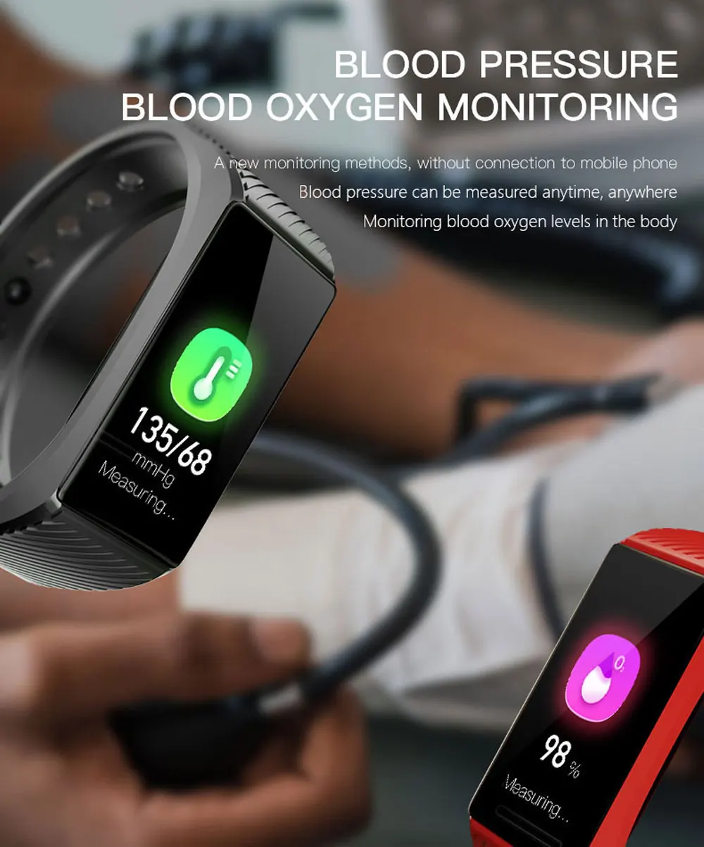 Умный Фитнес-браслет измеритель артериального давления для мужчин t смарт-Браслет Водонепроницаемый IP67 фитнес-трекер часы монитор сердечного ритма для мужчин и женщин