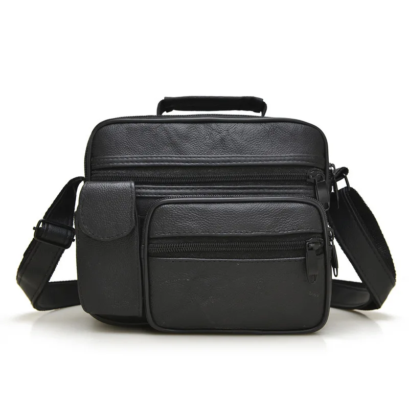

Ougger Small School Briefcases Handbags Black Fashion Casual Men's Shoulder Bags for Business