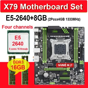 

X79 Motherboard LGA 2011 Combo Xeon e5 2620 CPU SET 16GB=4 X 4GB DDR3 RAM 1333MHz ECC REG USB3 SATA3 ATX Four channels COOLER