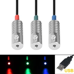 Fuente de luz Led DC5V de 2W, iluminador Mini LED de Color rojo/verde/azul para lámpara de fibra óptica de brillo lateral de 3mm, uso doméstico en coche