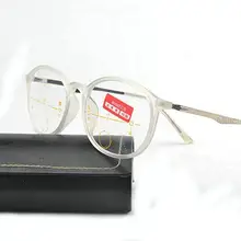 Модные Круглый полный обод прогрессивный мульти-фокус унисекс очки для чтения Сверхлегкий Ретро диоптрий дальнозорные очки для чтения FML