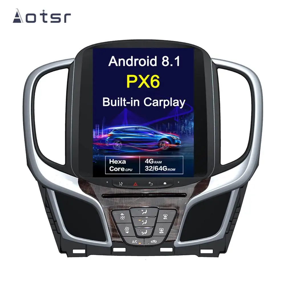 AOTSR Android 8,1 PX6 Tesla вертикальный ips экран Автомобильный gps навигатор для Buick Лакросс+ мультимедийный плеер радио wifi HD DSP