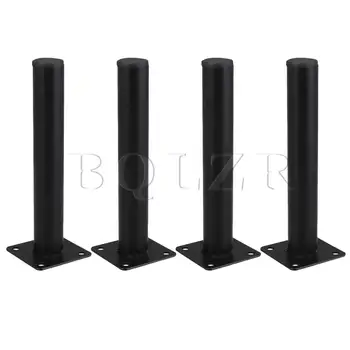 

BQLZR 4 Piece Stainless Steel Furniture Feet Square Base for Coffee Table Black