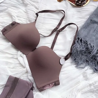 New Lace Sexy Bra Deep V Push up Bra Women's Underwear Front Button Comfortable Brassiere Lingerie Adjustable Intimates