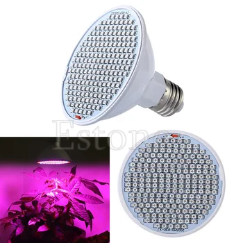 

24W 200 SMD LED E27 Hydroponic Plant Grow Light Bulb Lamp Growth Indoor F3MB