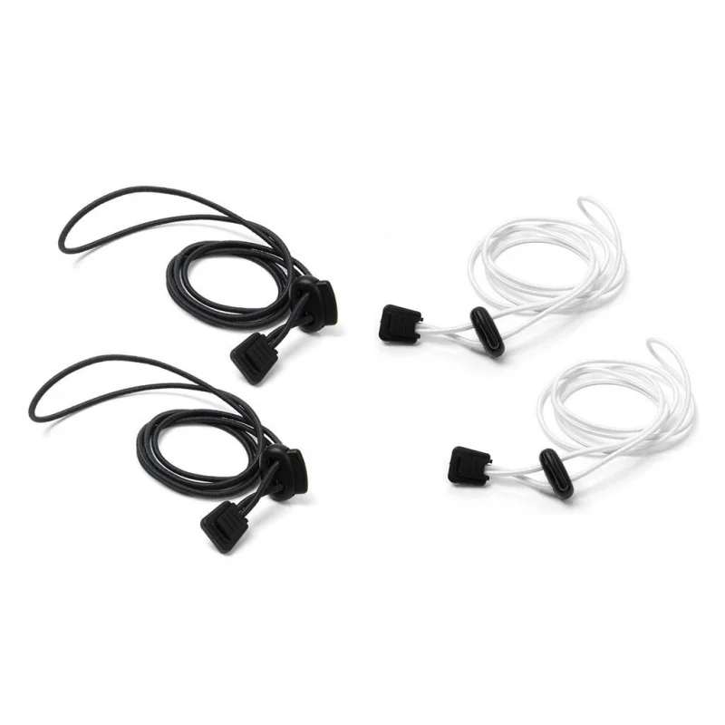 

LJL-Elastic Shoe lace for marathon runner Shoe lace Black and White