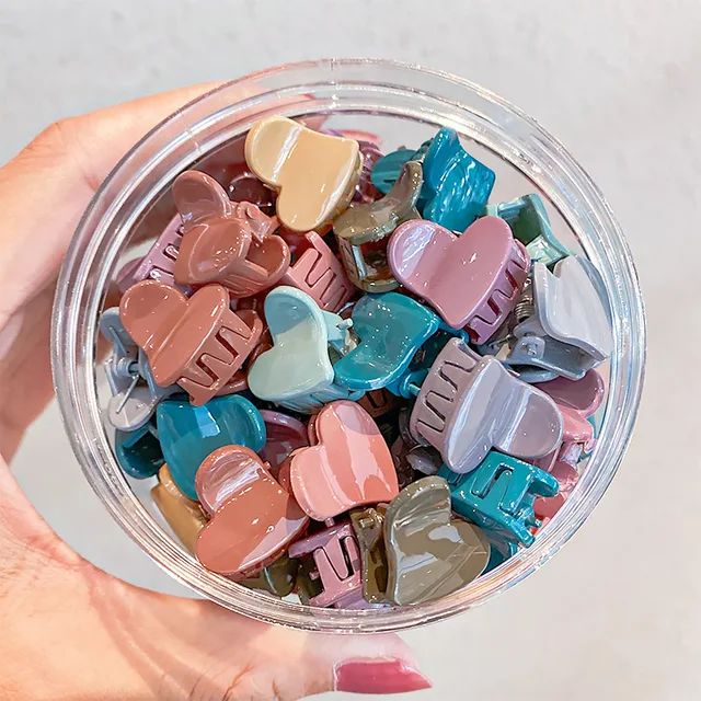 Ruoshui 50pcs Children Cartoon Hair Claws Girls Lovely Hairpins Hair Crab Baby Hair Accessories Hair Clips Headwear Barrettes style 36