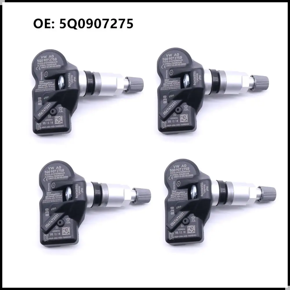 TPMS SENSOR FOR Audi A4 A5 A6 A8 Q5 Q7 Porsche Cayenne Volkswagen Tiguan Touran 433MHz CAR TIRE PRESSURE 5Q0907275 | Автомобили и