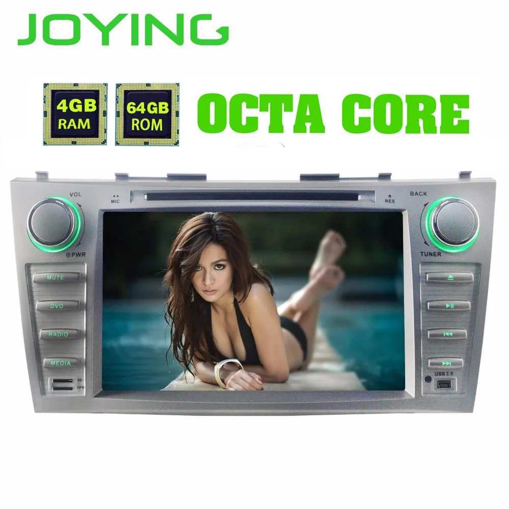 Excellent JOYING 2 DIN 8 INCH Android 8 Octa core car autoradio stereo GPS player for Toyota Camry 2007-2011 GPS Tape Recorder for Aurion 0