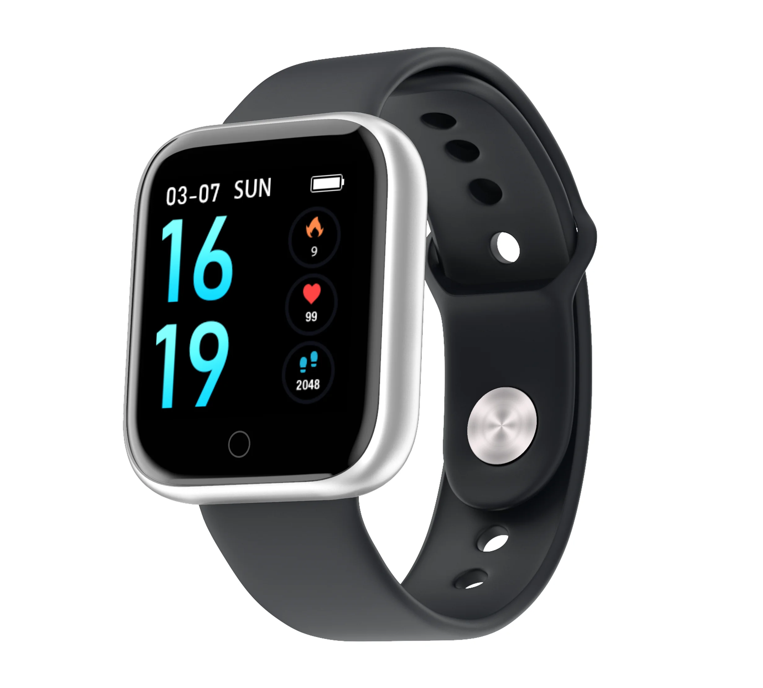 Silver silicone Новые женские водонепроницаемые стальные Смарт-часы T80 Bluetooth умные часы для Apple IPhone Xiaomi монитор сердечного ритма фитнес-трекер - Цвет: Silver silicone