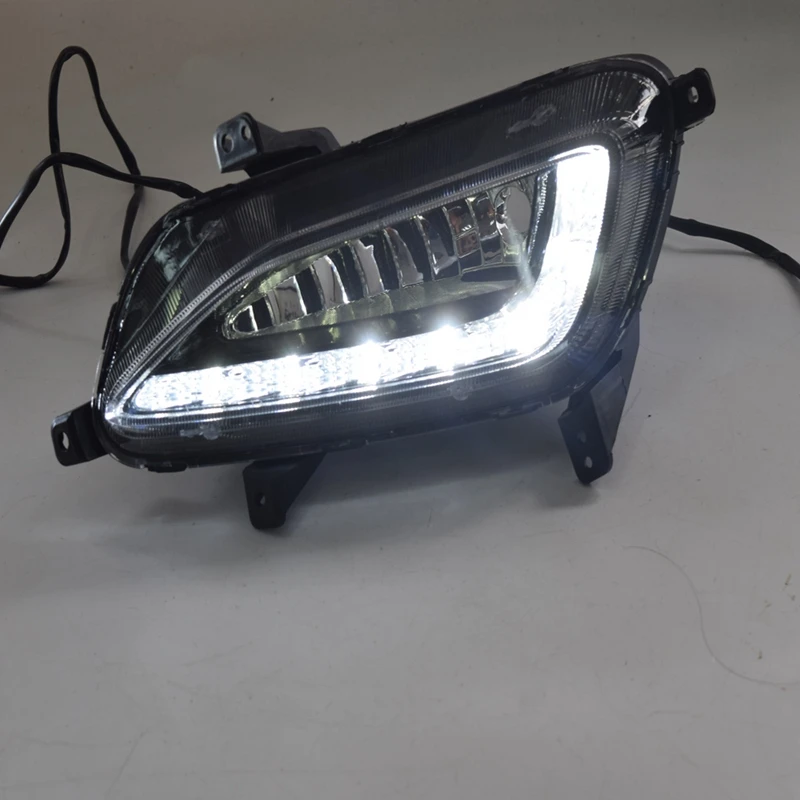 СВЕТОДИОДНЫЙ DRL Дневной светильник противотуманная фара автомобиля 12V для бега светильник s для hyundai Tucson