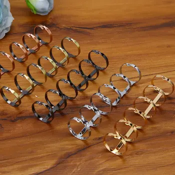 

2pcs 20mm Golden Metal Loose Leaf NoteBook Loose leaf metal 3 Ring Binder Ring opening laps hoop DIY Scrapbook Clips Metal Ring