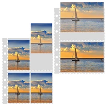

10 Pieces A5 6 Ring Clear Binder Refill 1 2 4 Pockets Sleeves Toploader Photocards Notebook Diary Photo Album Drawing Notepad
