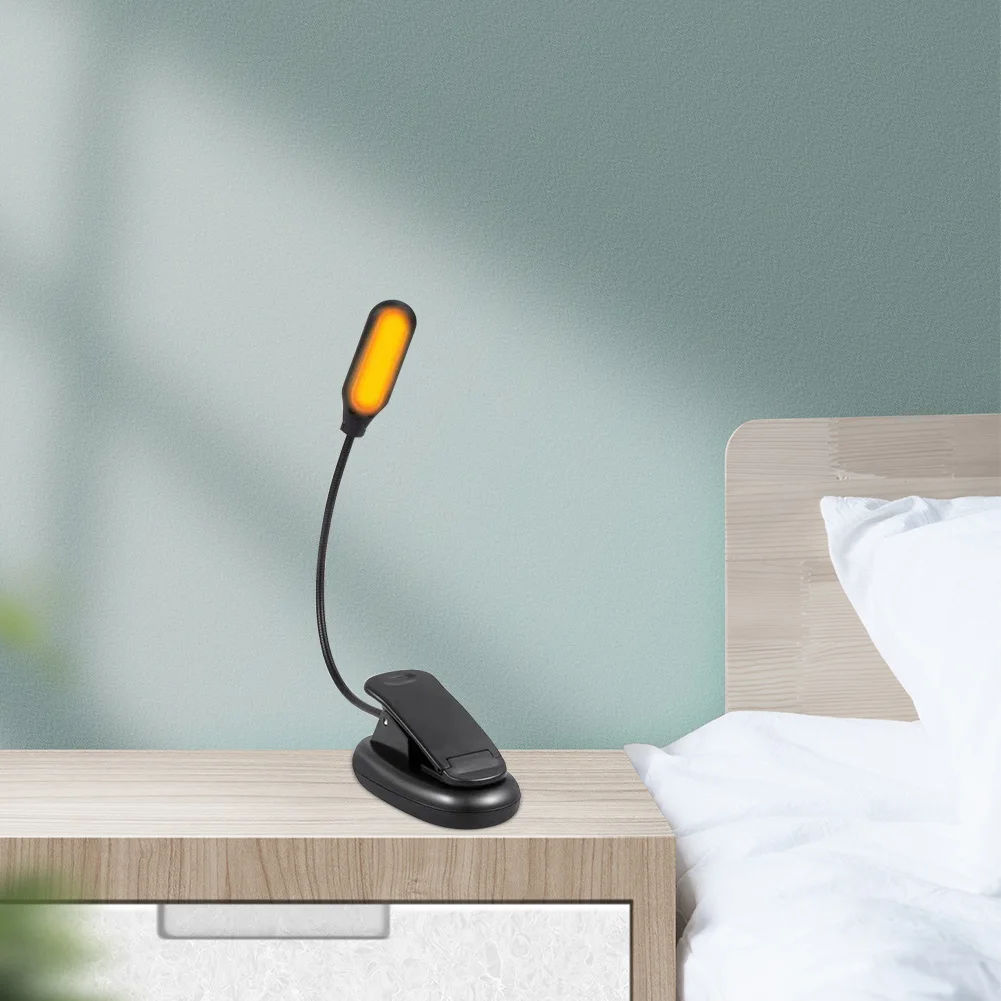 Светодиодный светильник для чтения с питанием от аккумулятора, заряжаемый от USB, гибкий прикроватный офисный изголовье, мини-защита для глаз для детей, с регулируемой яркостью