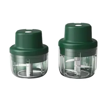 

150/300ML Portable Electric Garlic Masher Vegetable Chopper Grinder Stainless Steel USB Charging For Grind Garlic Pepper Meat
