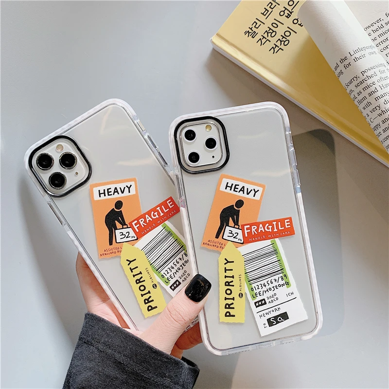 Модный антидетонационный чехол для телефона ярких цветов для iphone 11 11Pro Max XR 7 8 Plus X XS Max, мягкий прозрачный чехол для задней панели