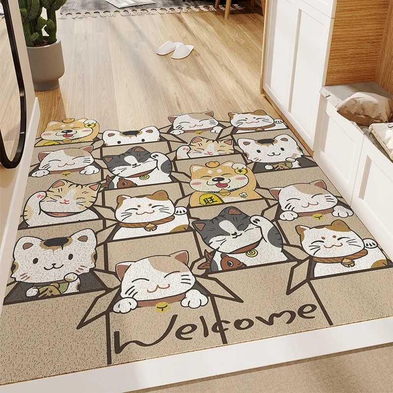 

Cartoon Door Mat Carpet Living Room Mat Kitchen Mat Bath Mat Hallway Entrance Mat Carpet Anti-slip Mat Custom PVC Home Doormat
