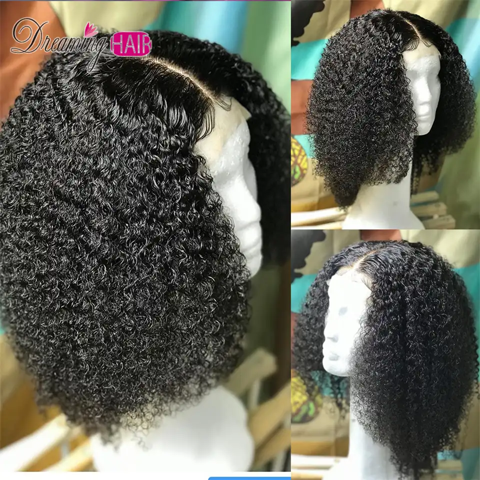 150 Malazijskij Afro Kudryavyj Korotkij Kudryavyj Bob Kruzhevnye Perednie Chelovecheskie Volosy Pariki Vlazhnye I Volnistye Kudryavye Frontalnye Pariki Estestvennaya Volna Dlya Chernyh Zhenshin Aliekspress