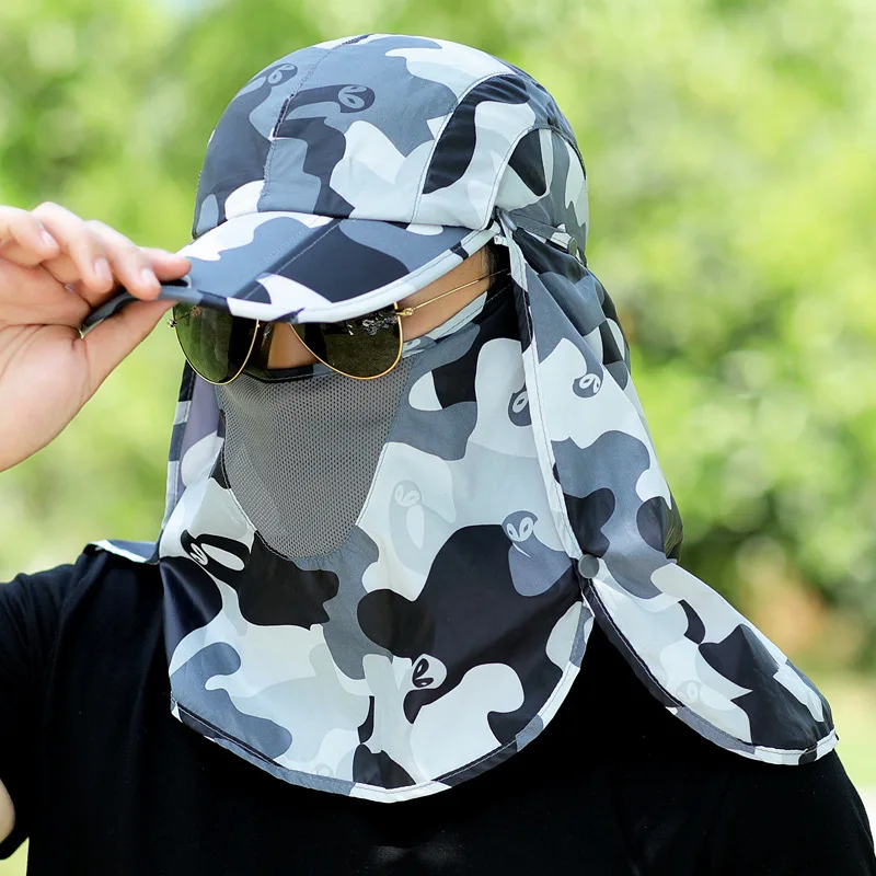 

Fishing Men And Women Head Band Self-Sun-resistant Full Face Mask Car Riding Universal UV-Protection Neck Guard Face Covering Ca