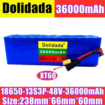 

2020 NEW Dolidada XT60 interface 48V battery 13S3P 36Ah battery pack 500W high power battery 48V36000mAh Ebike electric bike BMS